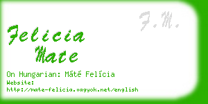 felicia mate business card